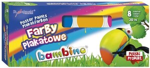 Farby plakatowe BAMBINO 8 kol 20ml