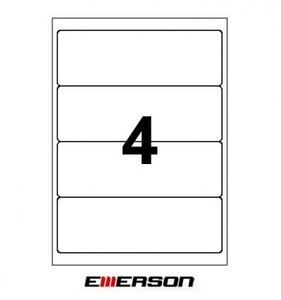 Etykiety samoprzylepne A4 Emerson 190x61 mm (podział na 4) 100 ark