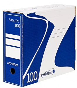 Karton archiwizacyjny A4 VauPe 100mm niebieski