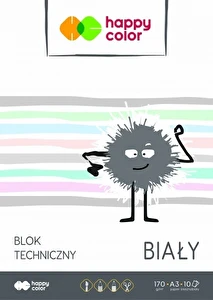 Blok techniczny A3 biały Happy Color 10k 170g