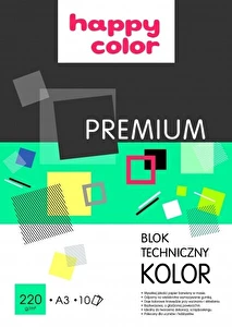 Blok techniczny A3 kolorowy Happy Color 10k 220g Premium
