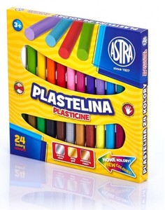 Plastelina Astra 24 kolory srebrny złoty miedziany
