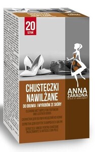 Chusteczki nawilżane do obuwia i wyrobów ze skóry 20 saszetek ANNA ZARADNA