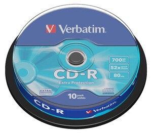 Płyta CD-R 700MB Verbatim 52xCake'10szt 43437