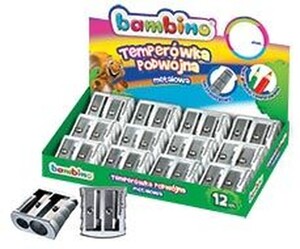 Temperówka podwójna metalowa BAMBINO