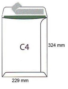 Koperta biurowa brązowa C4 HK z paskiem 250szt
