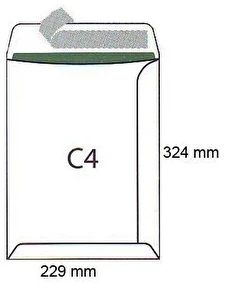 Koperta biurowa brązowa C4 HK z paskiem 250szt