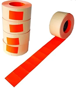 Taśma do metkownic 2-rzędowa 26x16 TOVEL prosta czerwona