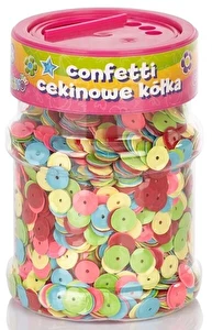 Cekiny Confetti Astra 100g kolorowe kółka