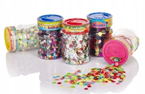 Cekiny Confetti Astra 100g kolorowe kółka