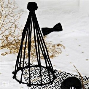 Druciki kreatywne czarne 30cm 25szt