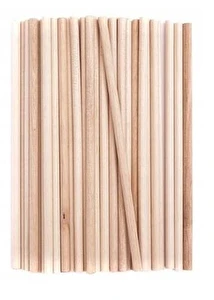 Patyczki z naturalnego drewna okrągłe 50 szt.