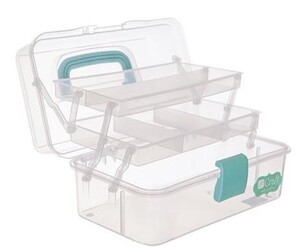 Organizer- Kuferek rozkładany 27x17,5x14cm przezroczysty