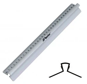 Linijka aluminiowa szkolna z uchwytem 50cm Leniar w etui