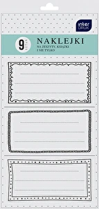 Naklejki na zeszyty 9 sztuk Ramka Interdruk