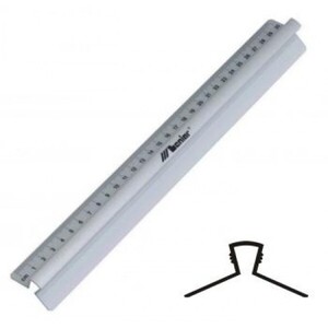 Linijka aluminiowa szkolna z uchwytem 30cm Leniar