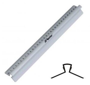 Linijka aluminiowa szkolna z uchwytem 20cm Leniar