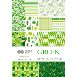 Blok z motywem Green Happy Color A4/15 80g
