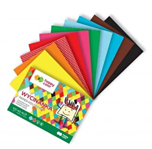 Blok wycinanka papier kolorowy A5 10 arkuszy Happy Color