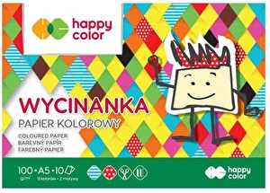 Blok wycinanka papier kolorowy A5 10 arkuszy Happy Color