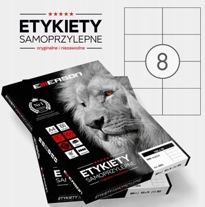Etykiety samoprzylepne A4 Emerson 105x74 mm (podział 8szt) 100 ark
