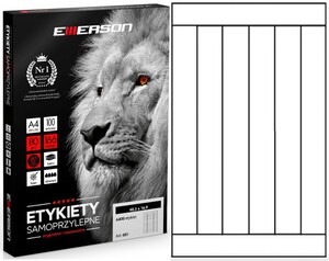Etykiety samoprzylepne A4 EMERSON 245x35 mm (podział 6szt) 100 ark