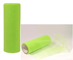 Tiul na rolce dekoracyjny 15cm x 9m j.zielony