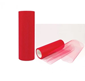 Tiul na rolce dekoracyjny 15cm x 9m czerwony