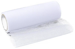 Tiul na rolce dekoracyjny 15cm x 9m biały