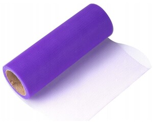 Tiul na rolce dekoracyjny 15cm x 9m fioletowy