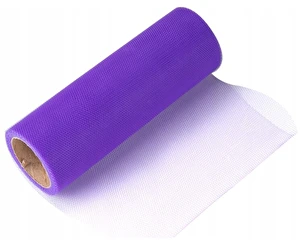 Tiul na rolce dekoracyjny 15cm x 9m fioletowy