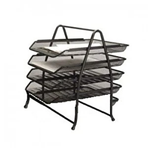 Szuflada na dokumenty siatka metal 4szt czarna