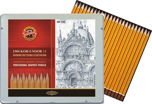 Ołówki do szkicowania Zestaw 24 8B-10H KOH-I-NOOR