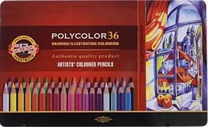 Kredki Koh-I-Noor Polycolor 36 kol w metalowym opakowaniu