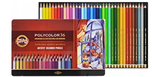 Kredki Koh-I-Noor Polycolor 36 kol w metalowym opakowaniu