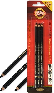 Węgiel w drewnie 3 szt Gioconda czarny Koh I Noor