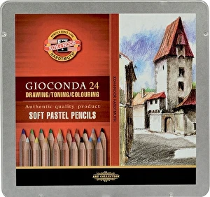 Kredki Koh I Noor pastelowe 24 kol Gioconda metalowa kaseta