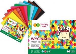 Blok wycinanka A4 100g 10 arkuszy Happy Color