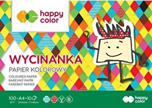 Blok wycinanka A4 100g 10 arkuszy Happy Color