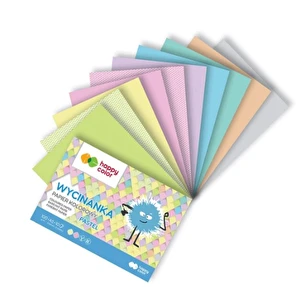 Blok wycinanka A5/10 arkuszy Happy Color pastel