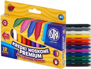 Kredki woskowe Astra Premium 12 kolorów