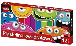 Plastelina MONA 12 kolorów kwadratowa