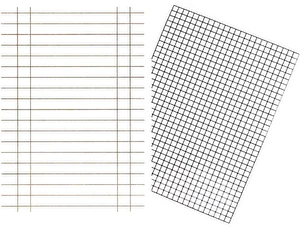 Liniuszek dwustronny kratka/linia A5 2 sztuki