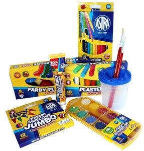 Zestaw szkolny plastyczny ASTRA + GRATIS Klej