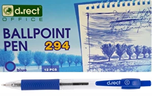 Długopis automatyczny D.RECT 294 niebieski 12 sztuk