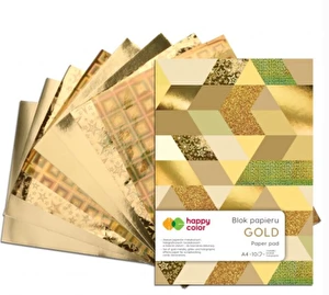 Blok papieru z efektami Gold A4/10k Happy Color
