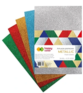 Arkusze piankowe A4/5K Mix Metallic HAPPY COLOR
