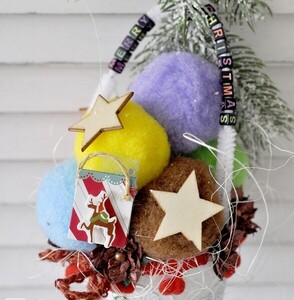 Poinsecje papierowe 8 szt. Metallic Red