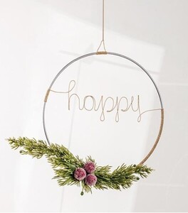 Obręcz metalowa 25 cm Biała