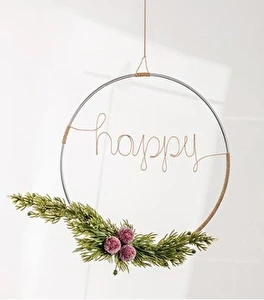 Obręcz metalowa 25 cm Biała